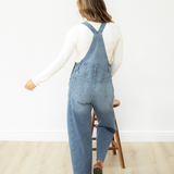Leilani Adjustable Buckle Straps Straight Leg Denim Overalls | Dropship
