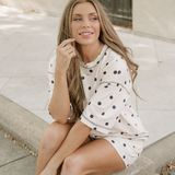 Dottie Short Sleeve Loose Top Drawstring Shorts Set