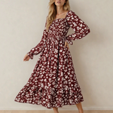 Lydia Sleeve Square Neck Smocked Maxi Dress | Dropship