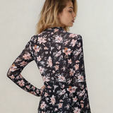 Julia Floral Long Sleeve Slim Fit Mesh Top | Dropship