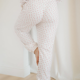 Rose Sweat Set Floral Kangaroo Pocket Hoodie Pants Set