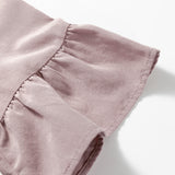 Mae Slit V Neck Ruffled Loose Blouse