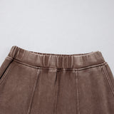 Lola Mineral Wash Seam Detail Elastic Waist Barrel Pants