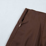 Naomi Lace Patchwork Hem Long Casual Shift Skirt