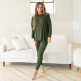 Ellie Microfiber Set - Dark Olive