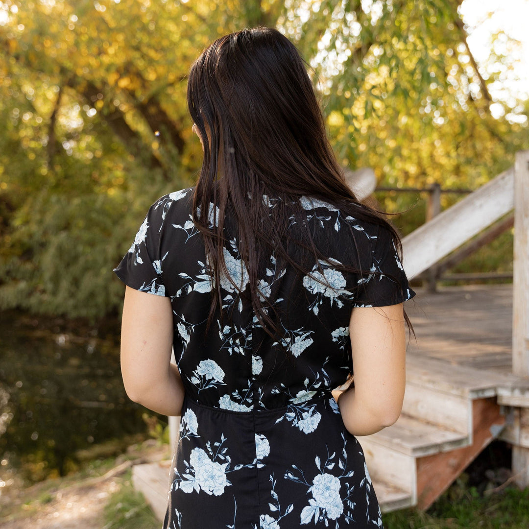 Rachel Dress - Black Floral