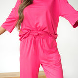 Esme Loungewear Set - Hot Pink
