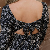 Isabella Long Sleeve Frilly Shirred Square Neck Mini Dress | Dropship