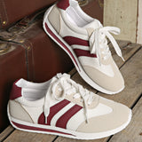 PREORDER Layla Patchwork Breathable Lace Up Sneakers | Dropship