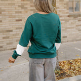 Mia Drop Shoulder Baggy Top - Evergreen | Dropship