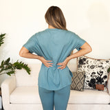 Flora Loungewear Set - Dusty Blue