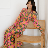 Tinsley Smocked Bodice Ruffled Long Dress