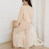Remi Oversize Slit Sweatshirt Ribbed Leggings 2pcs Set