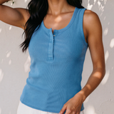 Vintage Distressed Ribbed Mineral Wash Tank Top