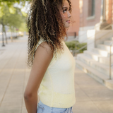 Brielle Hollowed Knit Round Neck Sweater Vest