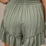 Dahlia Tie Waist Ruffle Hem Shorts
