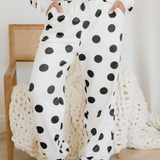 Polka Dot Pullover Drawstring Jogger Pant Set