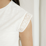 Maisy Lace Cap Sleeve Round Neck Top
