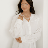 Mabel Crinkled Texture Button Down Loose Shirt