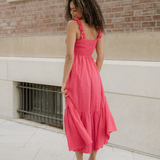 Raya Plaid Square Neck Fit-and-flared Vacation Sundress