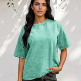 Campbell Cotton Mineral Washed Oversize Tee - Green