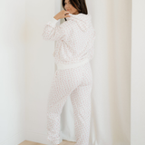 Rose Sweat Set Floral Kangaroo Pocket Hoodie Pants Set