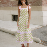 Lily Detail Knot Straps Maxi Dress - Green