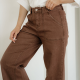 Rylan Retro Washed Patch Pocket Loose Jeans