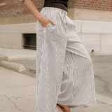 Naeve Stripe Wide Leg Casual Pants