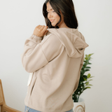 Brielle Bow Embroidered Zip Up Hoodie