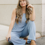 Jordan Ribbed Ruffle Tank Top and Pants Set