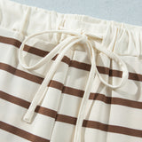 Lily Drawstring Pant Set - Brown