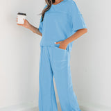Drop Shoulder Boxy Tee and Barrel Pants Set