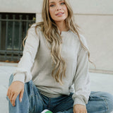 Addison Ribbed Texture Drop Shoulder Henley Knit Top | Dropship