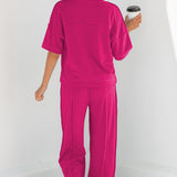 Drop Shoulder Boxy Tee and Barrel Pants Set