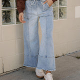 Beau Wide Leg Jeans - Light Wash | Dropship