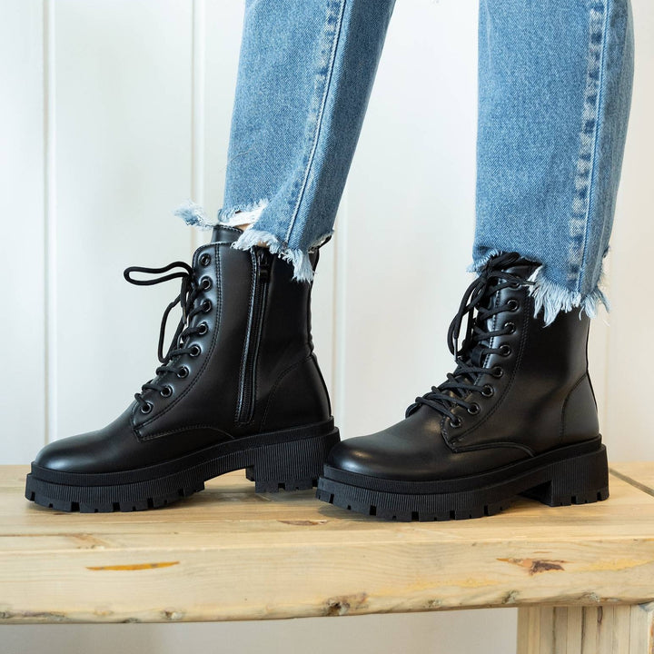 Harley Platform Boots - Black