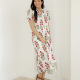 Kali Short Bubble Sleeve Tiered Maxi Dress