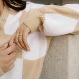 Parker Checkered Sweater - Khaki | Dropship