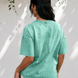 Campbell Cotton Mineral Washed Oversize Tee - Green