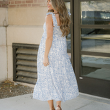 Jaylani Knot Straps High Waist Flared Maxi Dress