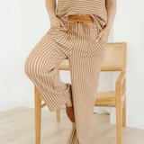 Rowen Drawstring Waist Cropped Pants Set
