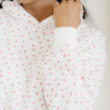 Rose Sweat Set Floral Kangaroo Pocket Hoodie Pants Set