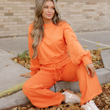 Miles Crop Pullover Drawstring Wide Leg Pants Set