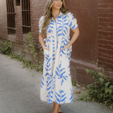 Miller Side Tie Button Down Maxi Dress