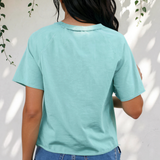 Mira Mineral Wash Raglan Sleeve Boxy Fit Cropped Tee