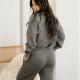 Sylvie Collared V Neck Pullover Sweatshirt Sweatpants Set