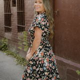 Calla V Neck Pleated Tiered Maxi Dress