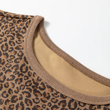 Khaki Fierce Leopard Crew Neck T Shirt