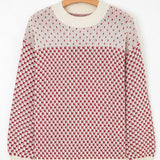 Judith Sleeve Knit Sweater - Red